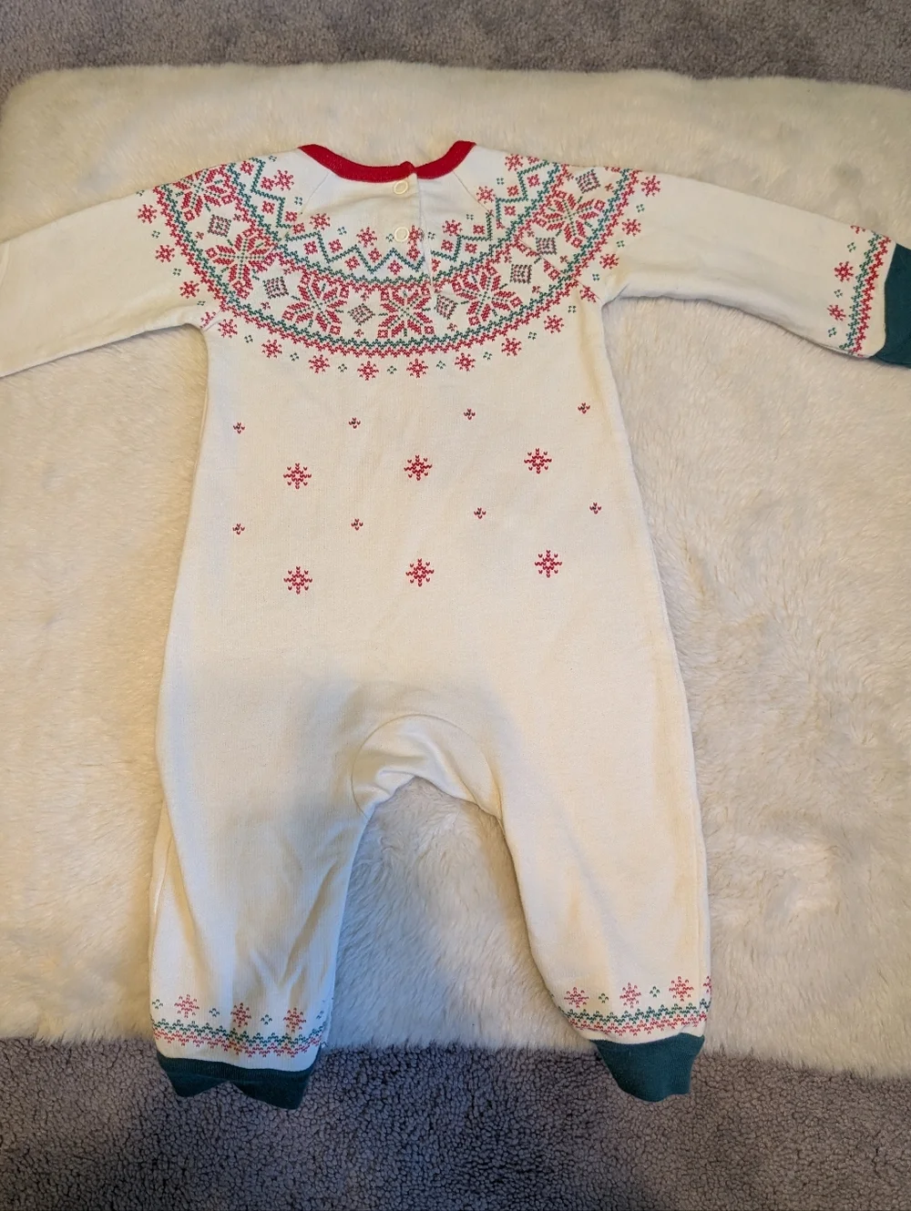 The Grinch One-Piece Onesie Red & Green Grinch Holiday Print Flawed